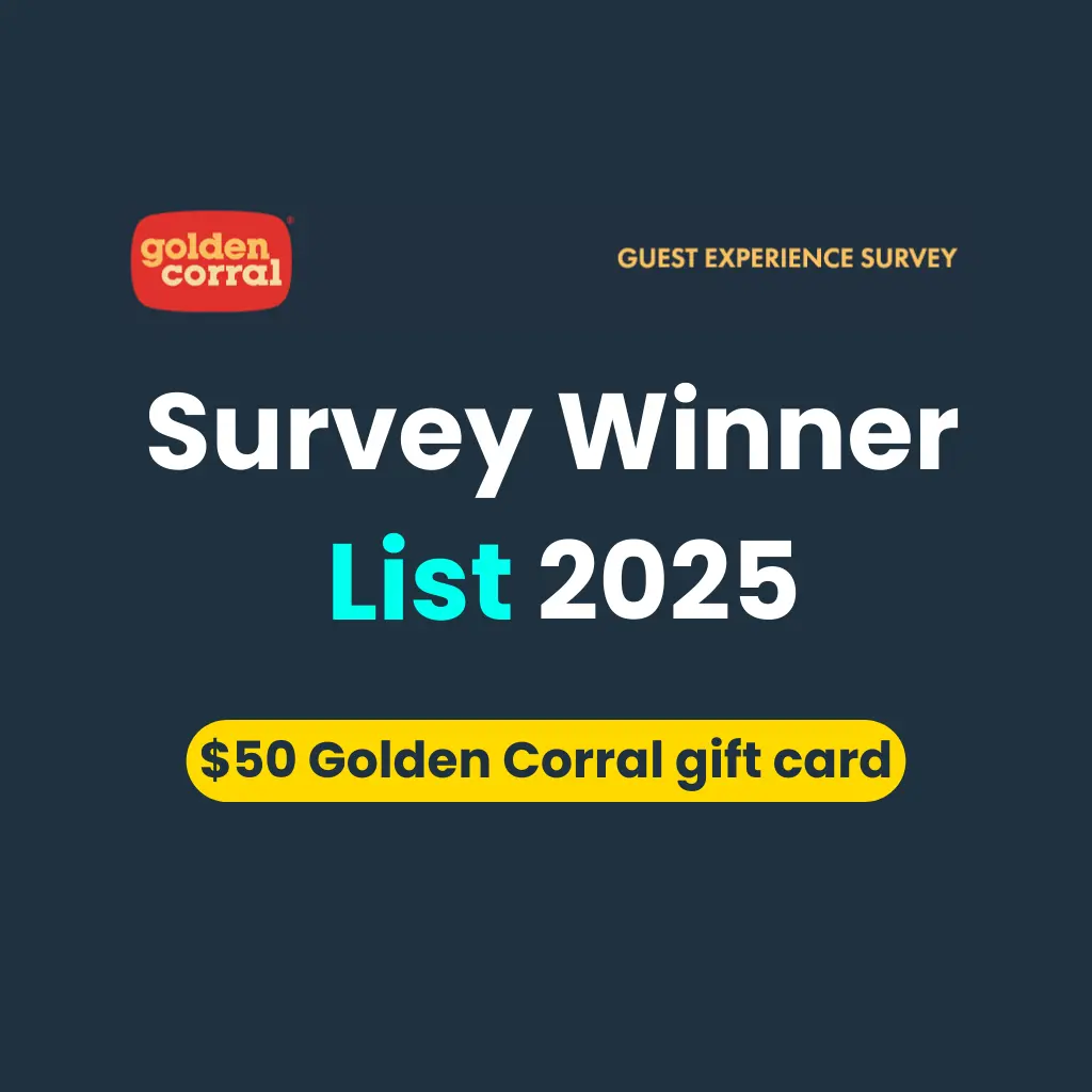 Golden Corral GC Experience Survey Winner List 2025